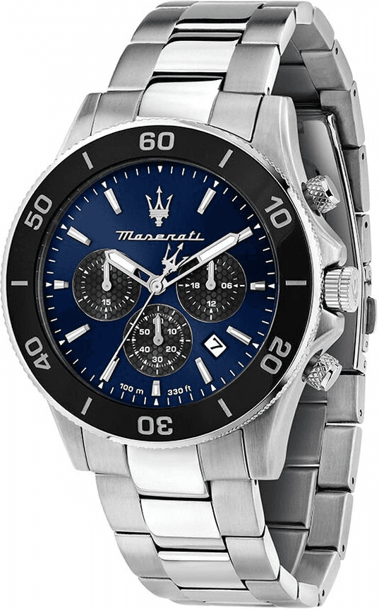 Show Maserati R8873600009 in Silver Steel and Blue Dial