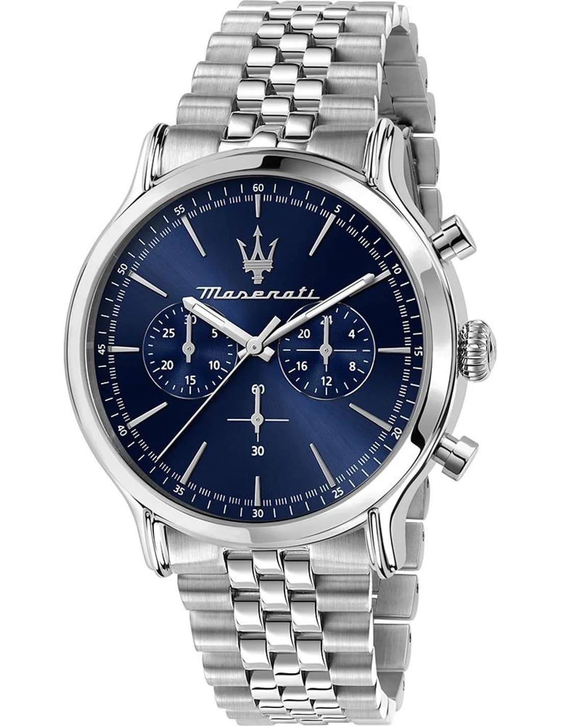 Maserati R8873618024 montre homme, cadran bleu sur bracelet acier
