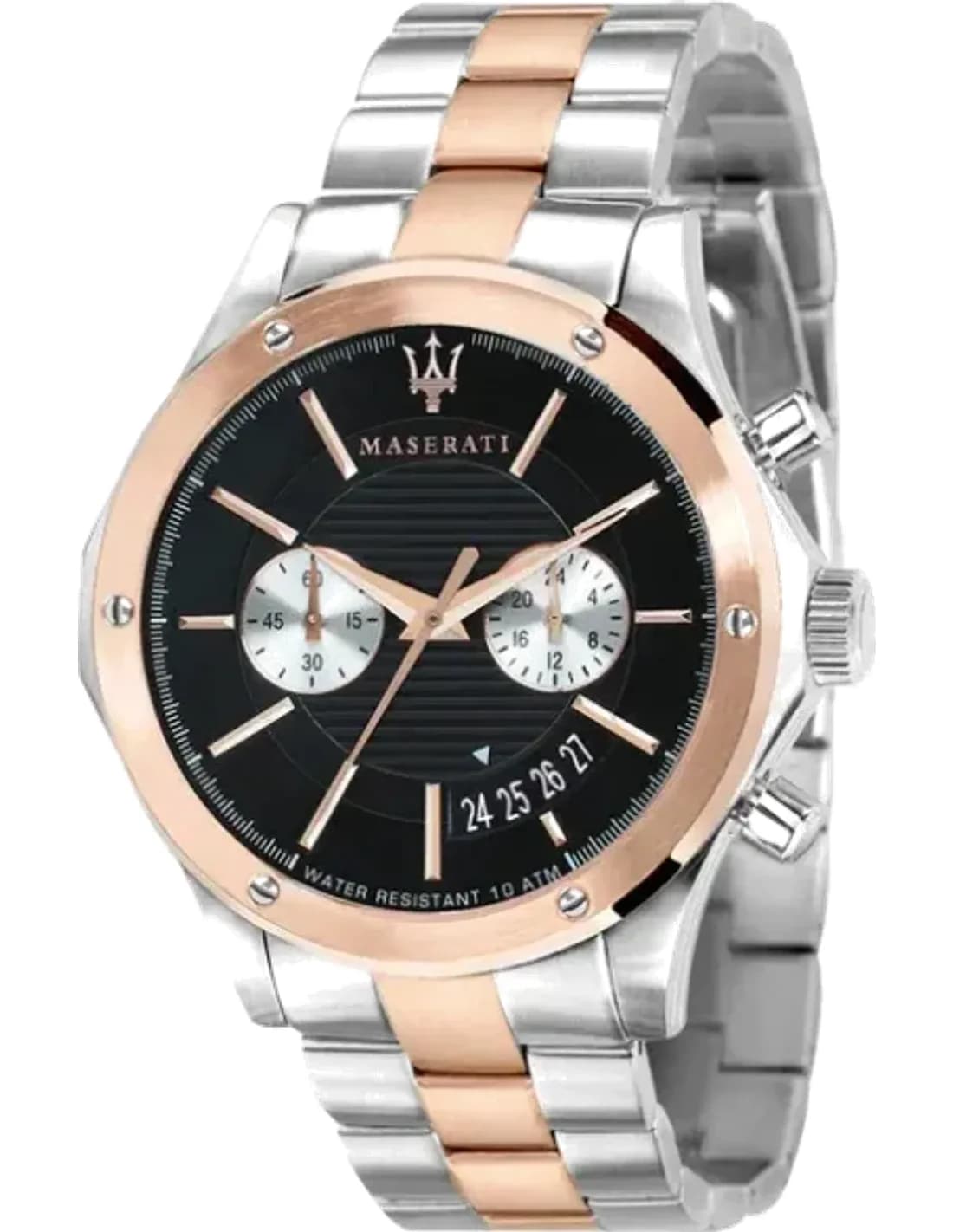 Maserati R8873627004 montre homme, au cadran noir et bracelet acier