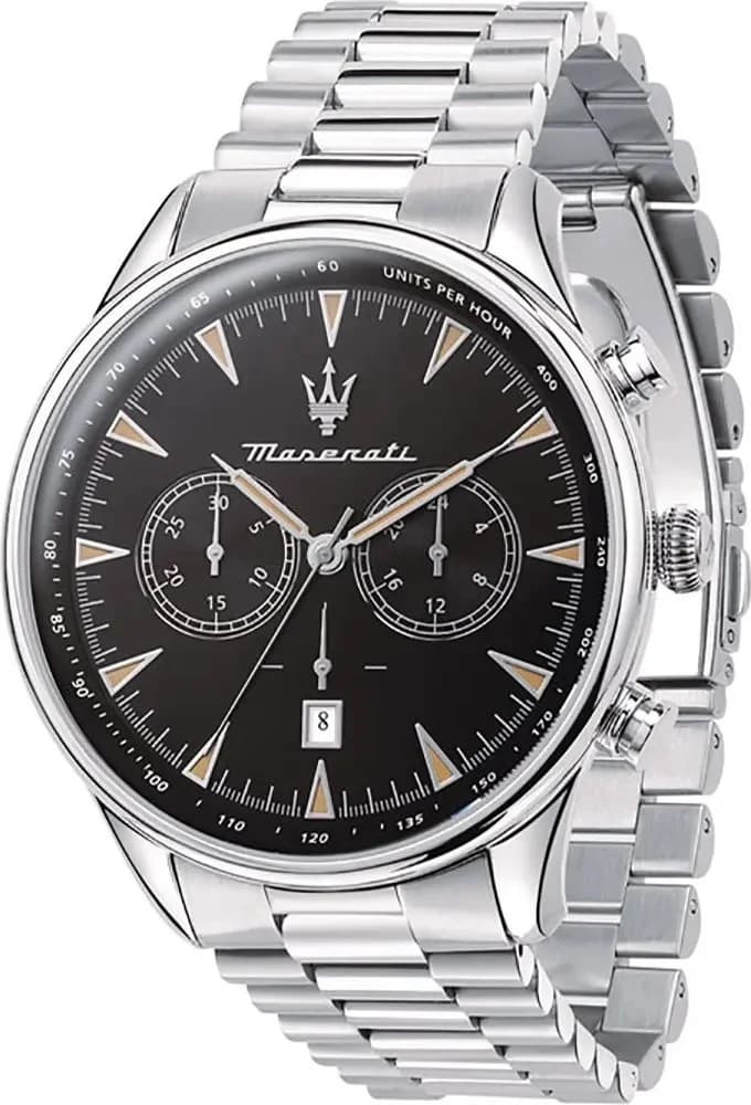 Maserati R8873646004 montre homme, chronographe sportif au cadran noir
