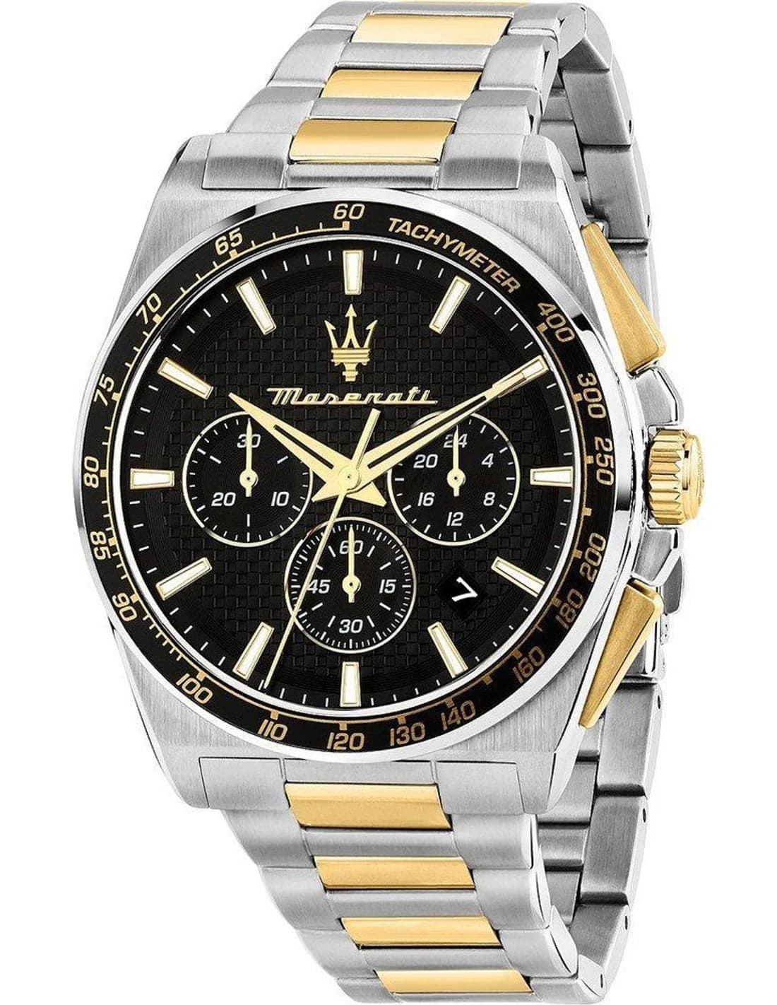 Montre Maserati Velocità R8873652003 homme dorée, bracelet maillons acier