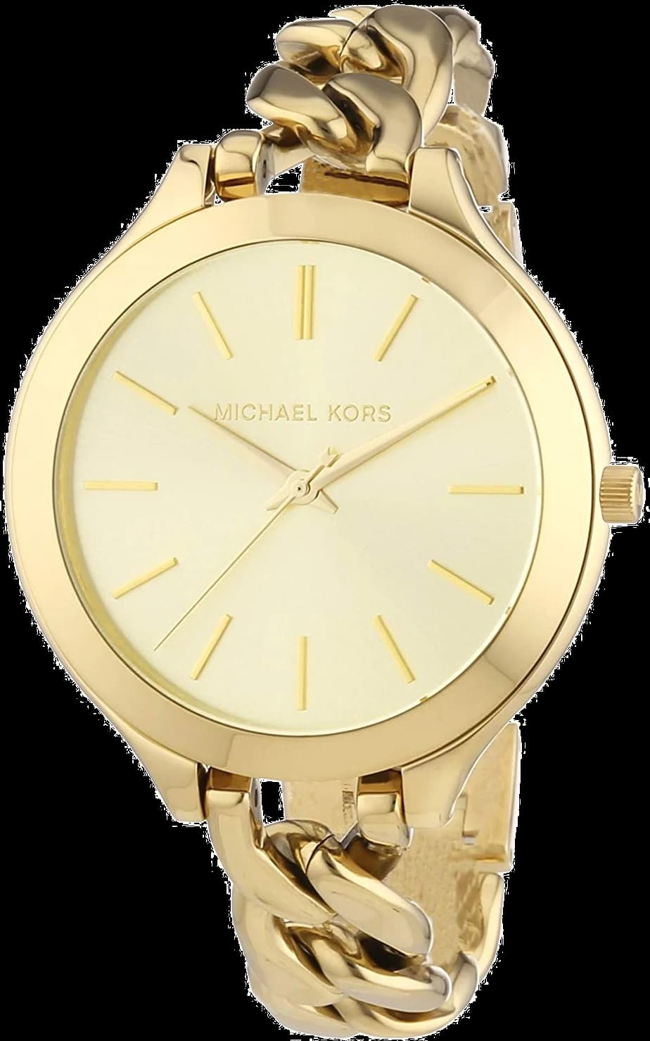 Michael Kors MK3222 montre femme, cadran or, bracelet chaine acier doré