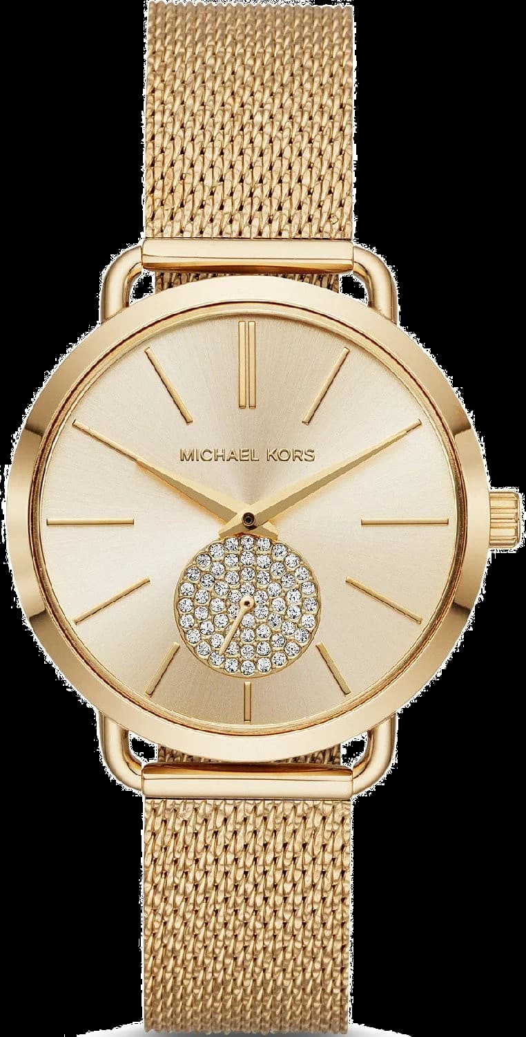 Michael Kors MK3844 montre femme, cadran or, bracelet maille milanaise