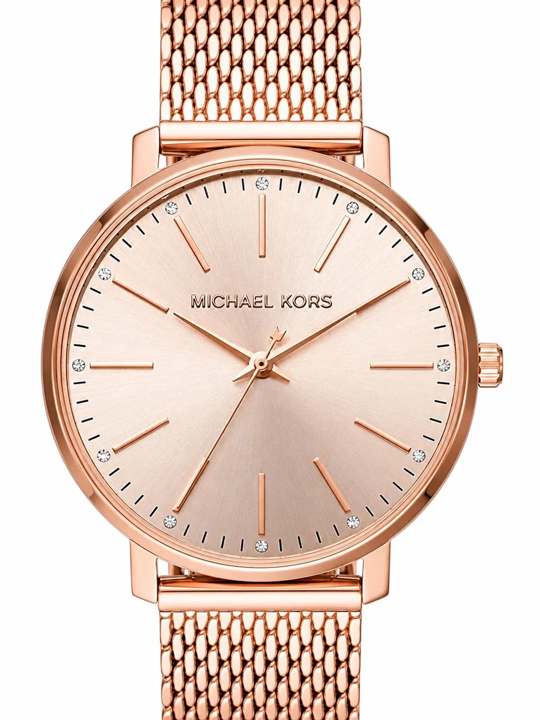 Michael Kors MK4340 montre femme, cadran or rose sur bracelet acier