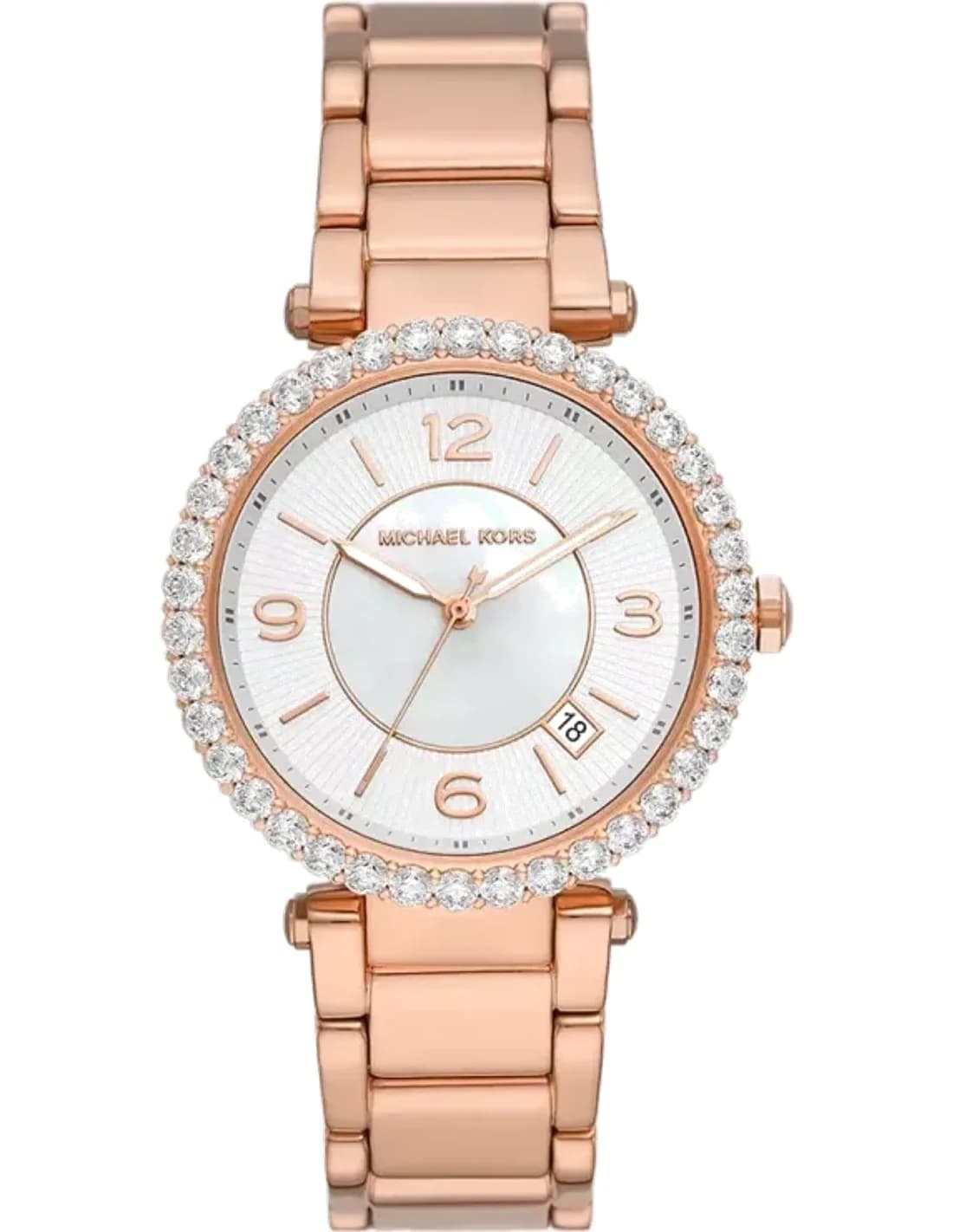 Michael Kors Parker MK4695 Women's Watch, Mother-of-Pearl Dial, Rose Gold Stainless Steel Bracelet