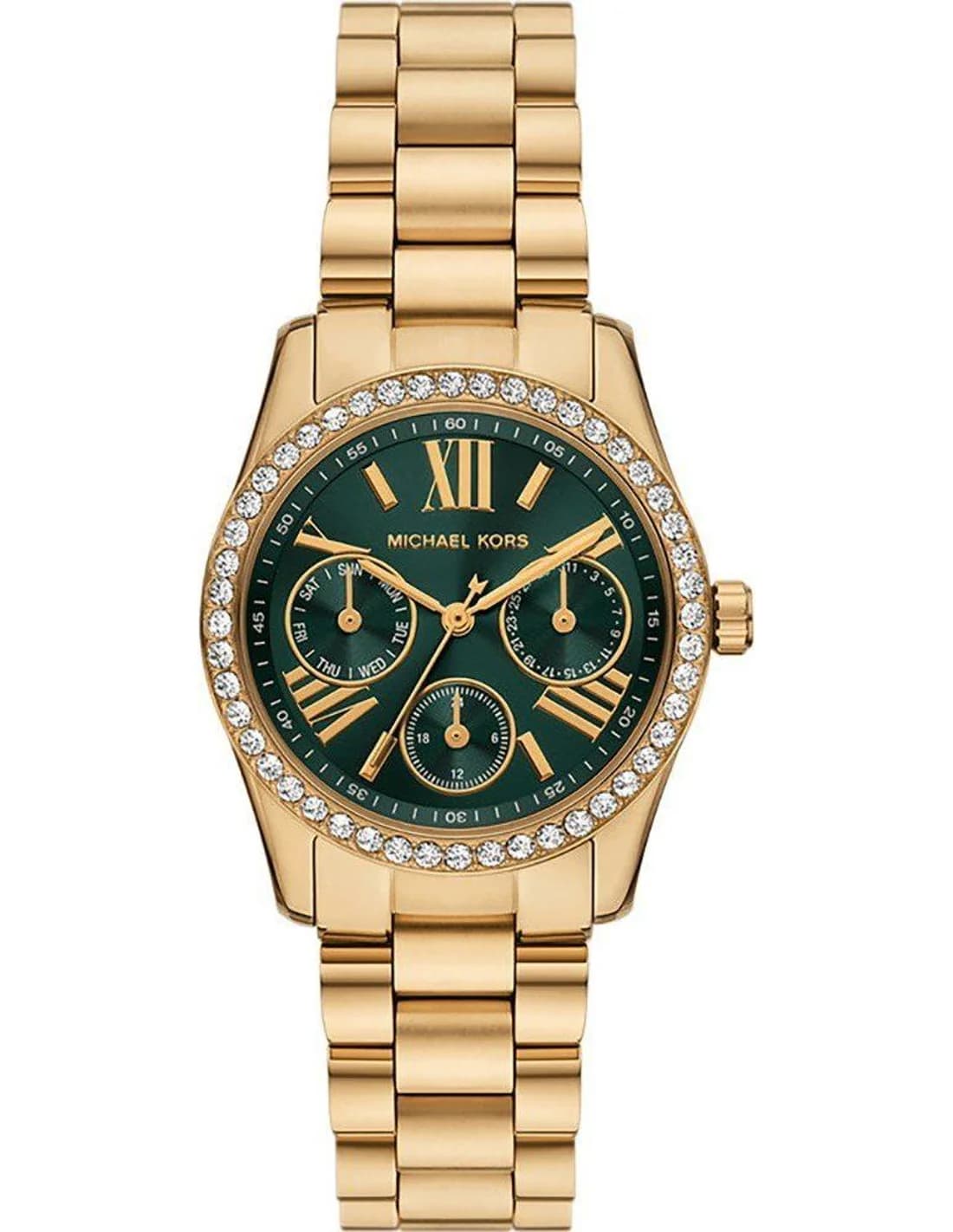 Montre Michael Kors MK4924 femme cadran vert bracelet acier