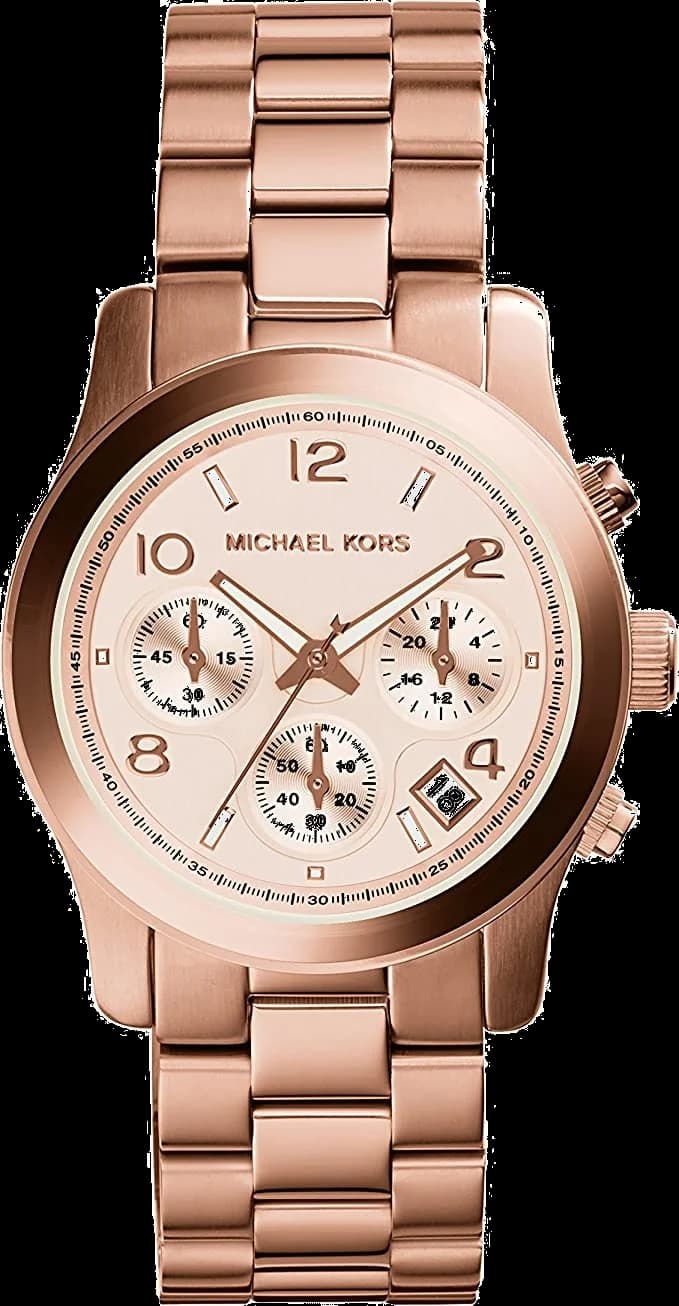 Michael Kors MK5128 montre femme, cadran or rose, bracelet acier