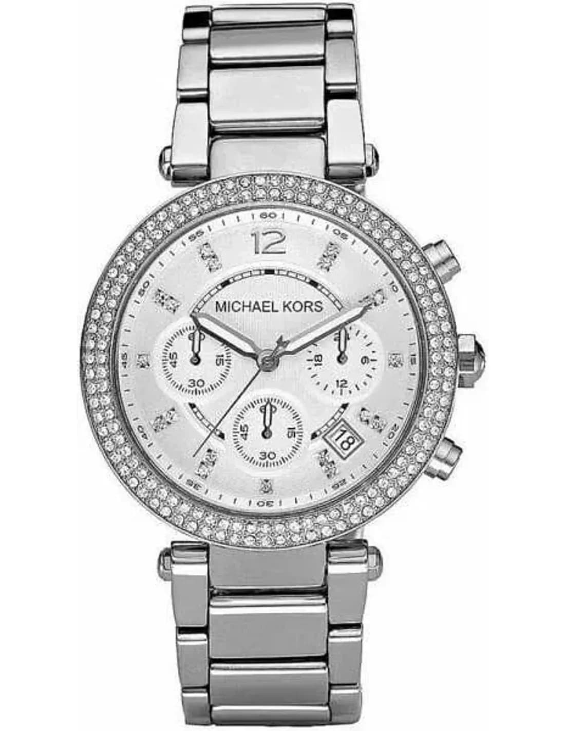 Michael Kors MK5353 Silver Watch with Swarovski Crystals