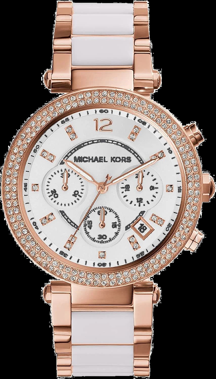 Michael Kors MK5774 montre femme, au cadran blanc et bracelet mixte