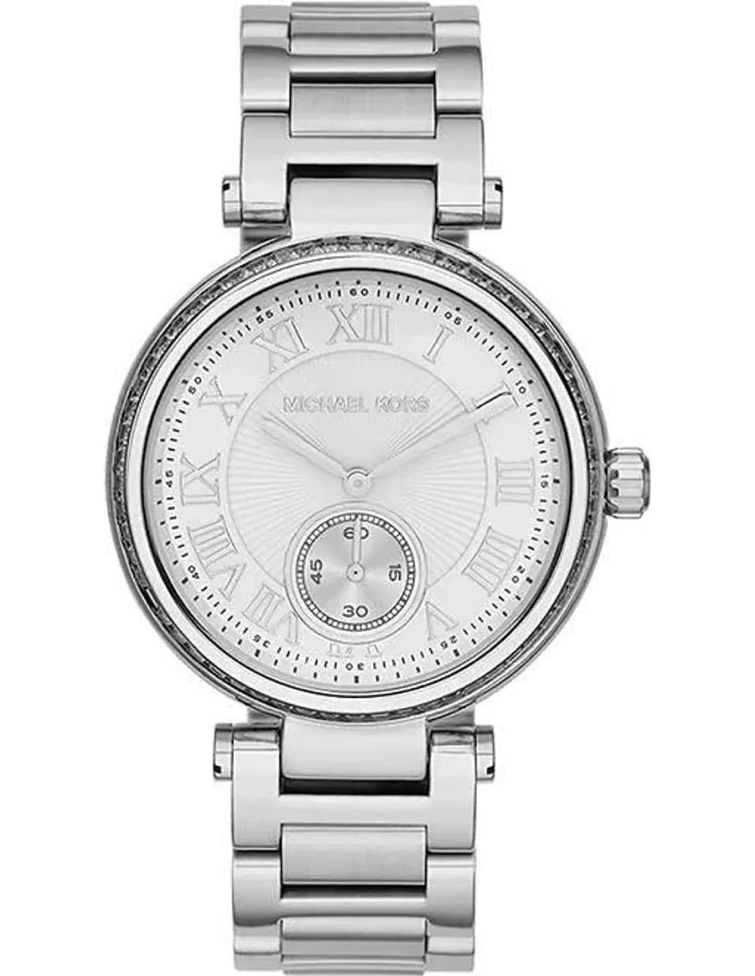 Michael Kors MK5866 montre femme, cadran argent, bracelet acier