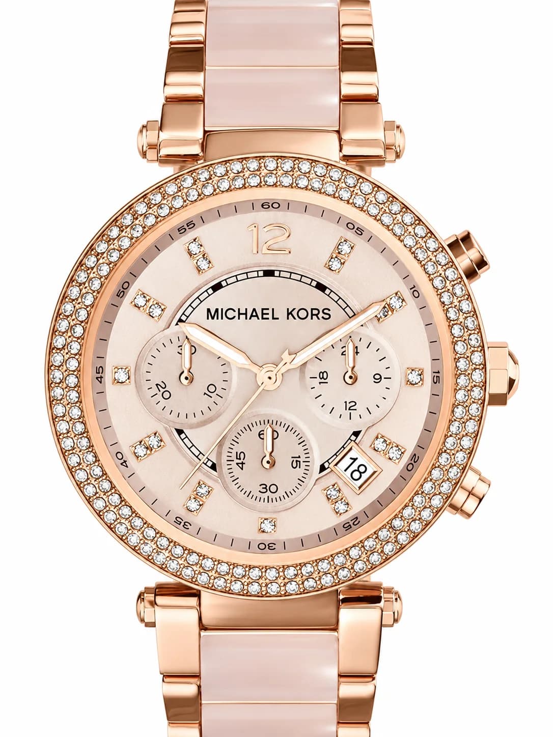 Montre Michael Kors MK5896 femme cadran or rose bracelet acier