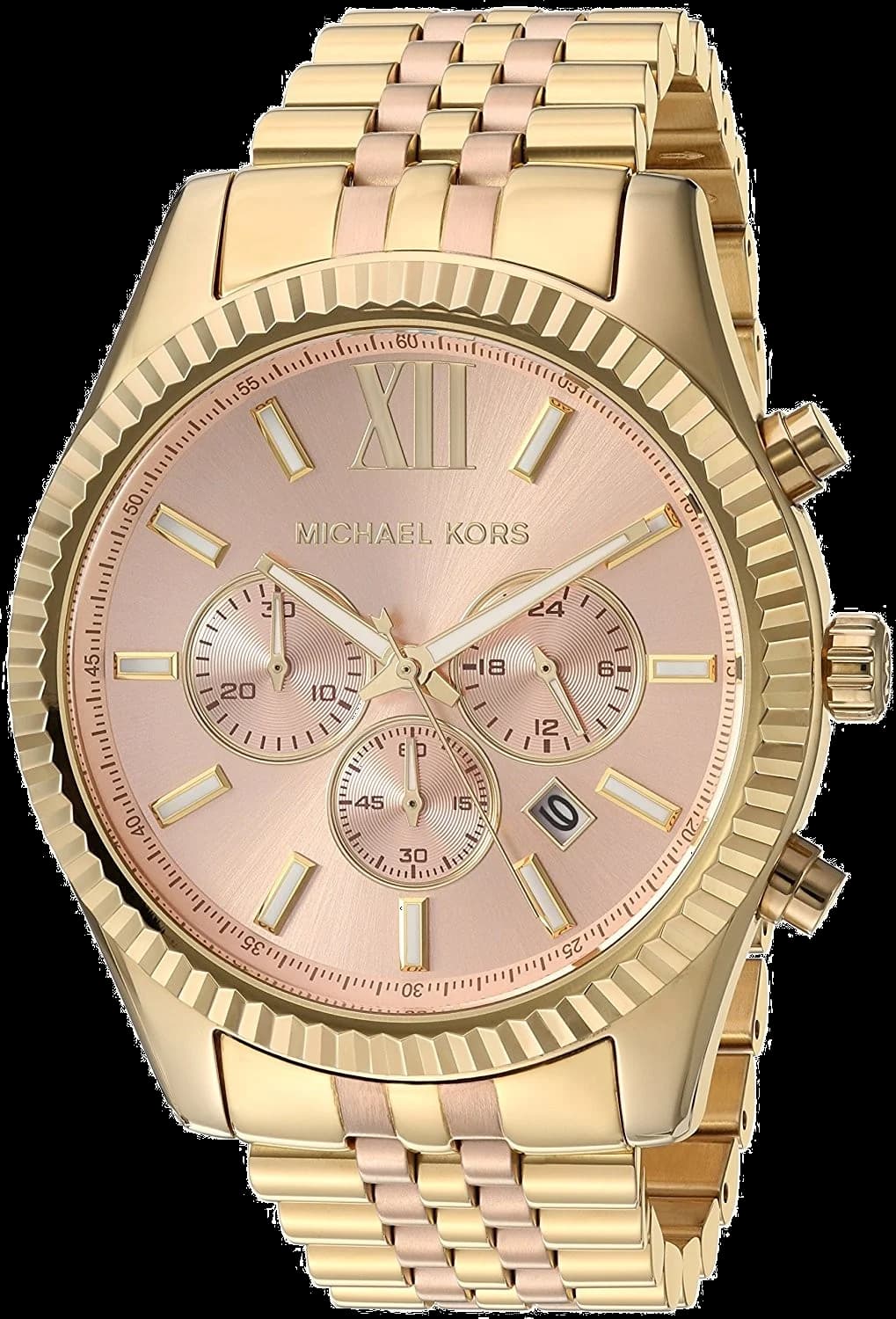 Michael Kors MK6473 montre femme, au cadran or rose et chronographe
