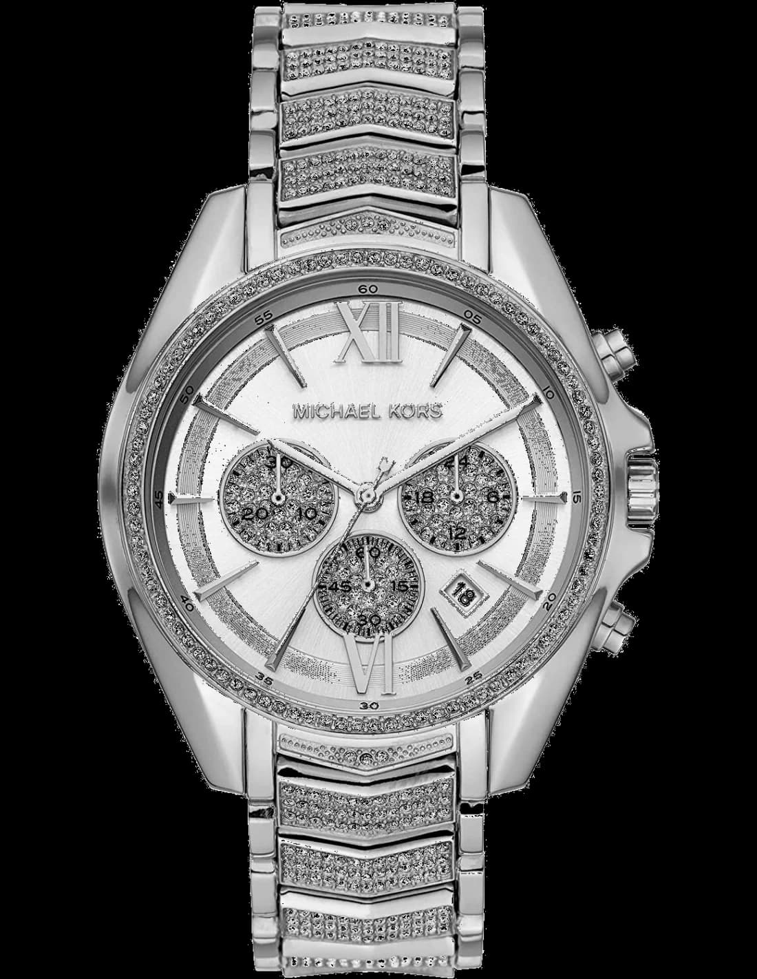 Michael Kors MK6728 montre femme, cadran argenté sur bracelet acier