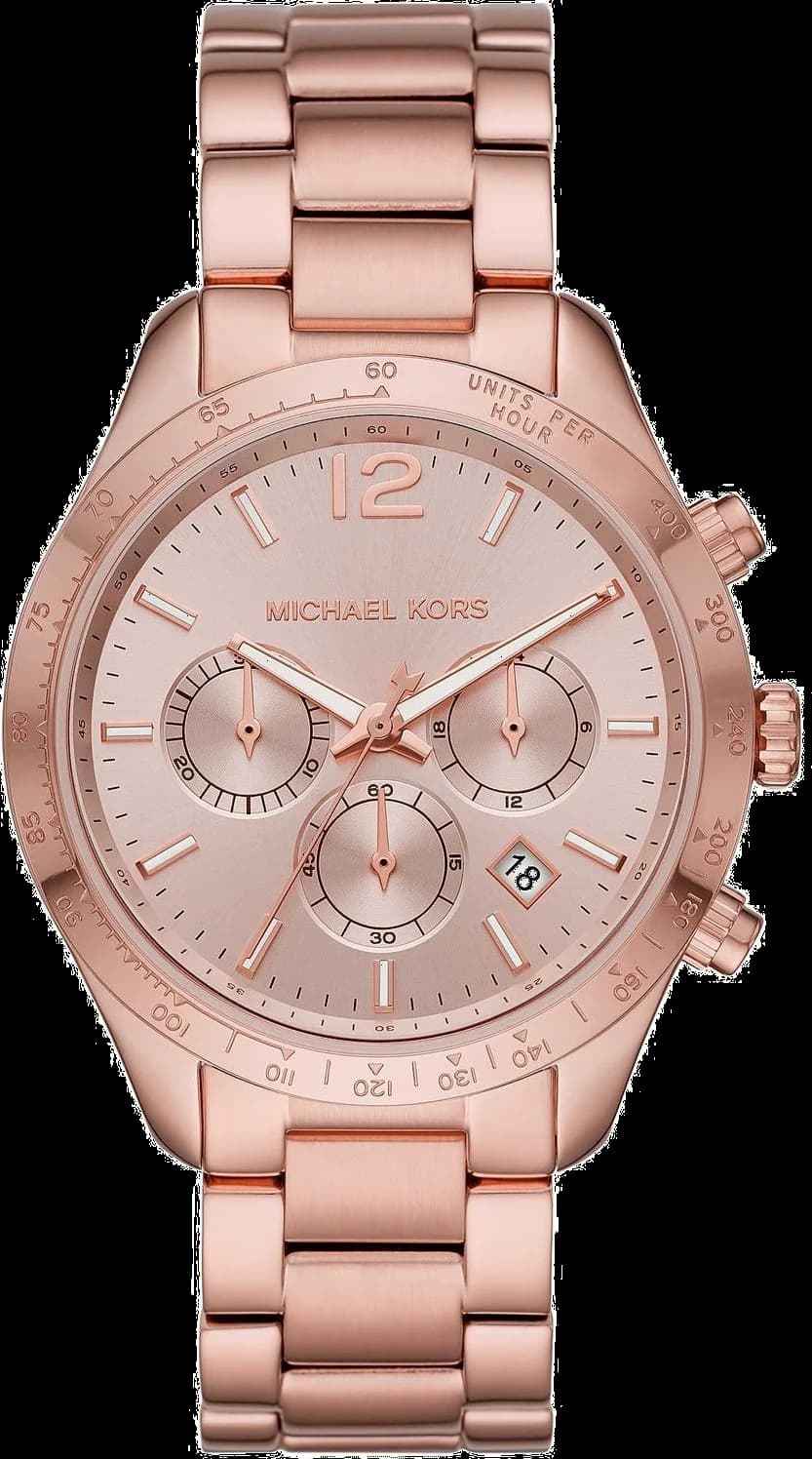 Michael Kors MK6796 montre femme, cadran or rose, bracelet acier