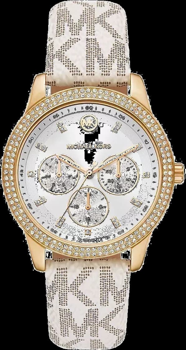 Montre Michael Kors MK6967 femme cadran blanc bracelet cuir