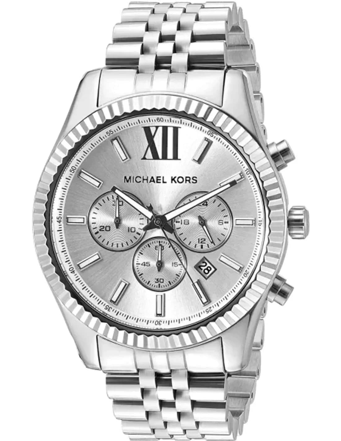 Montre Michael Kors MK8405 homme cadran argent bracelet acier