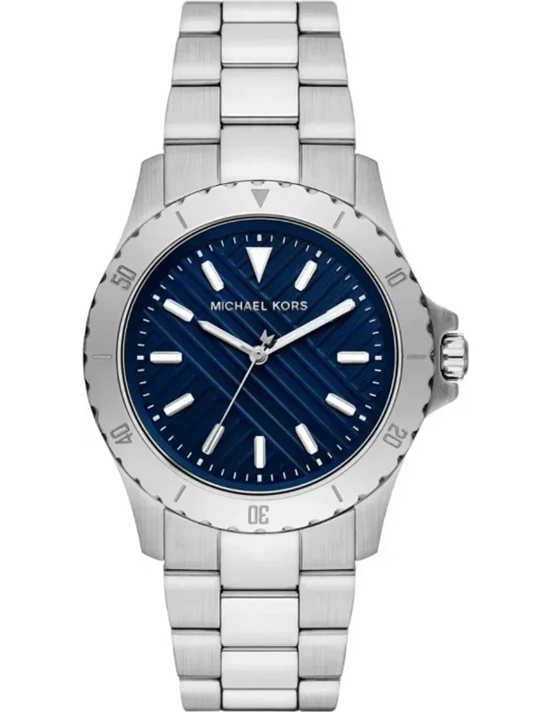 Montre Michael Kors MK9079 Everest en Acier Argenté et Cadran Bleu Nuit