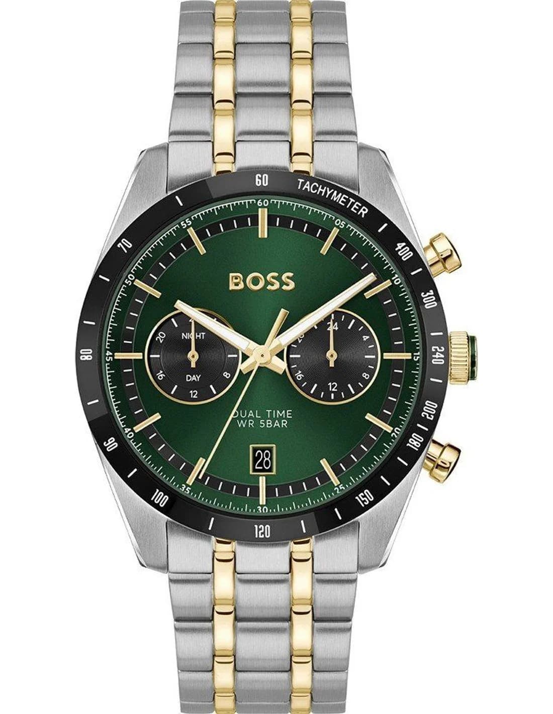 Montre Hugo Boss 1514287 homme cadran vert bracelet acier