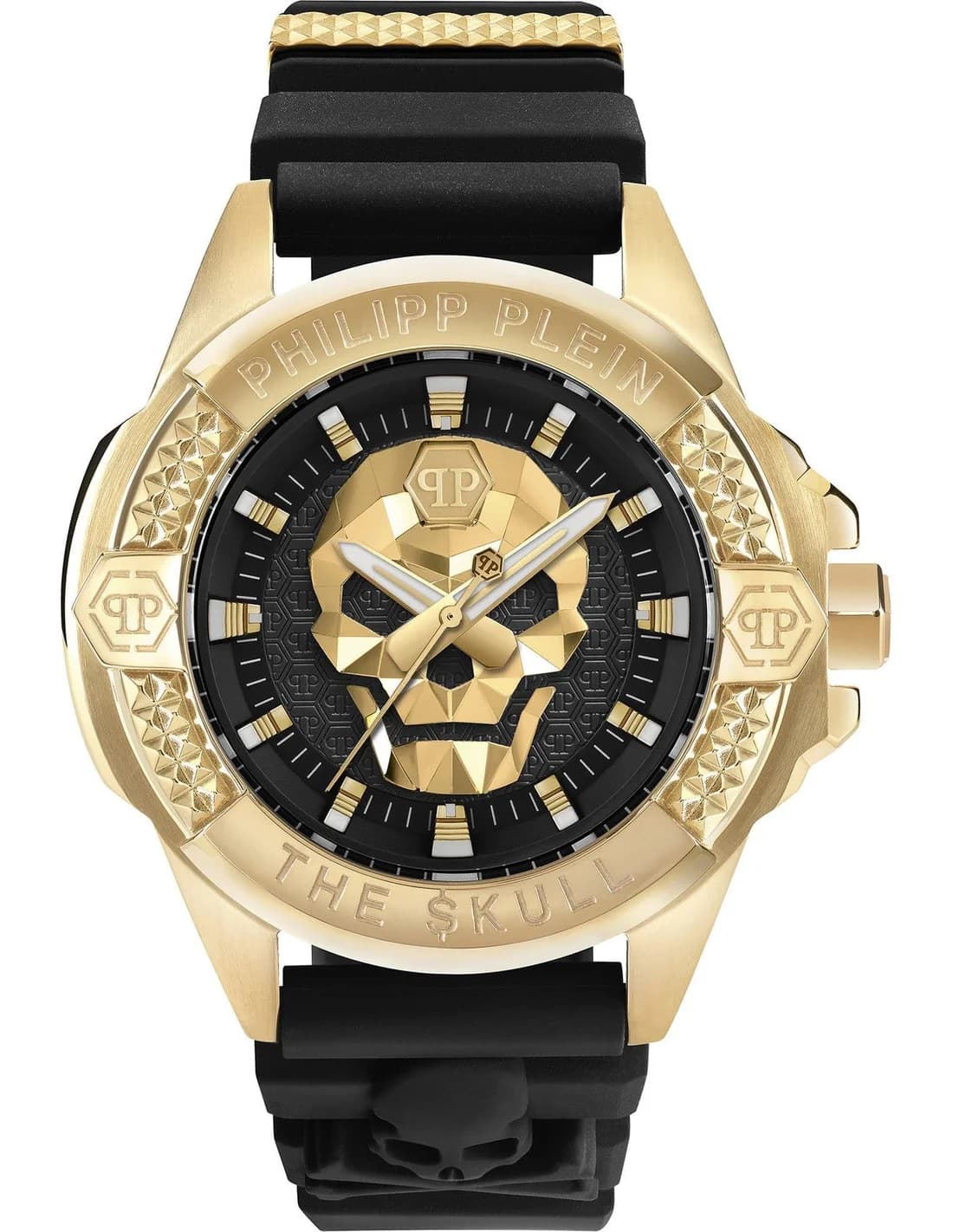 Men's Philipp Plein The Skull PWAAA0221 watch black dial silicone strap
