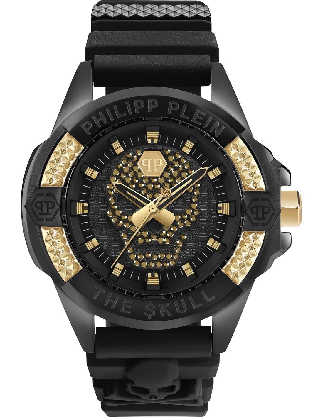 Men's Philipp Plein The Skull PWAAA1321 watch black dial silicone strap