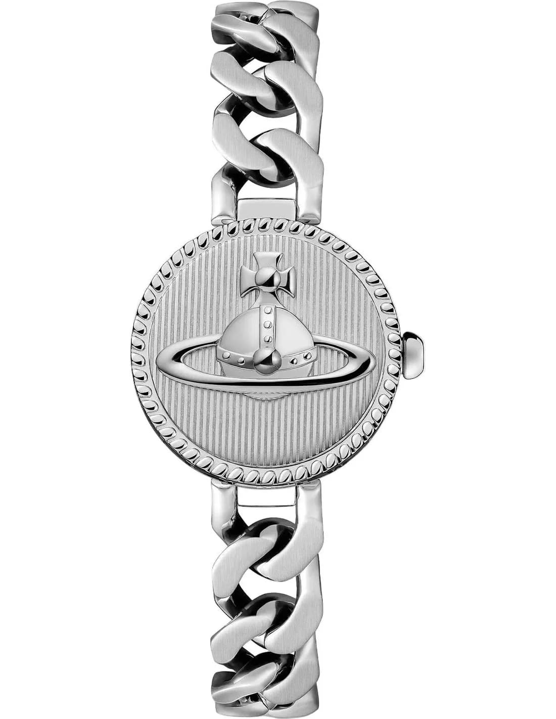 Vivienne Westwood Orb Button VV323WSSL, montre femme argent, élégance minimaliste et design iconique