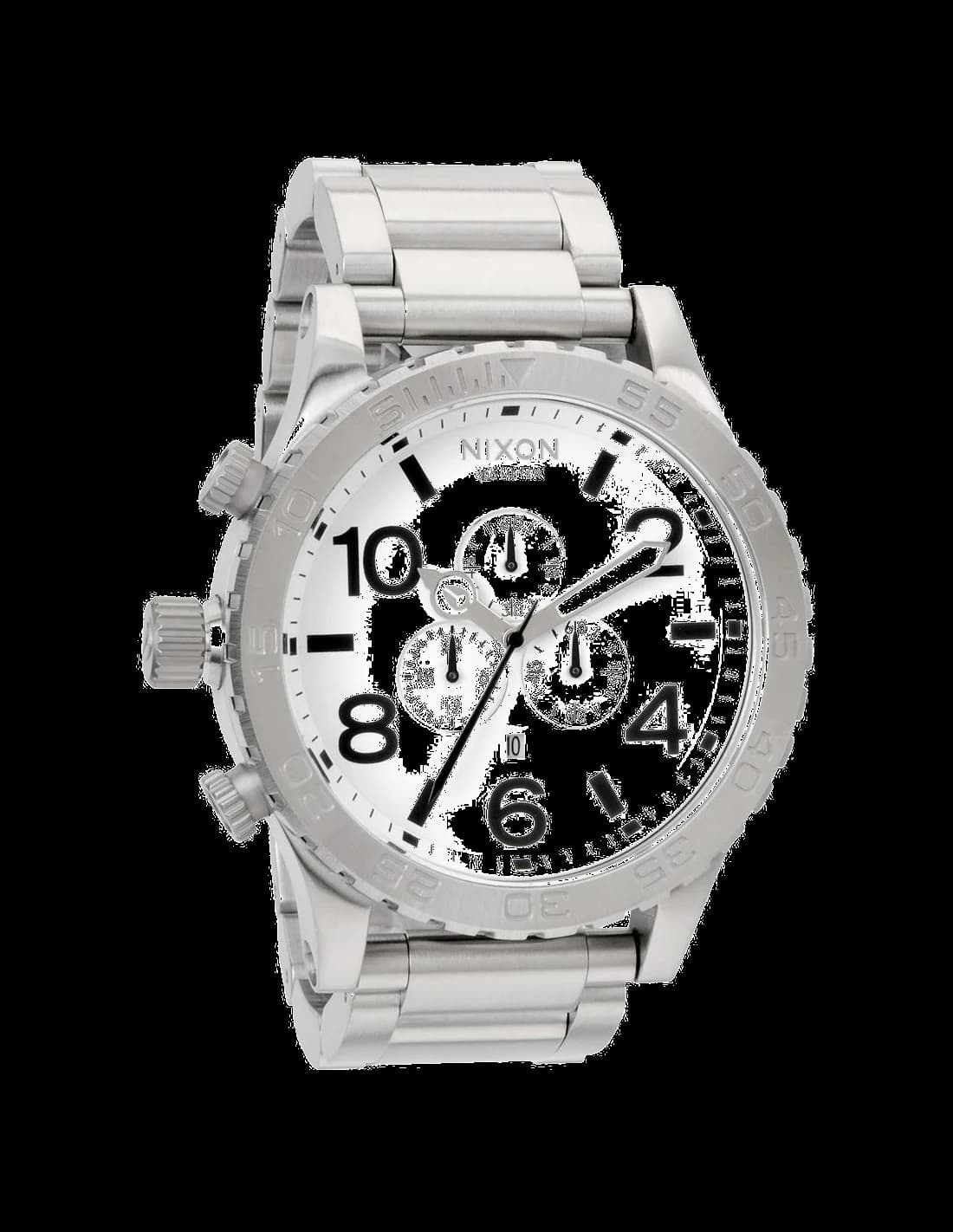 Nixon A083-100 montre homme, cadran blanc, bracelet acier