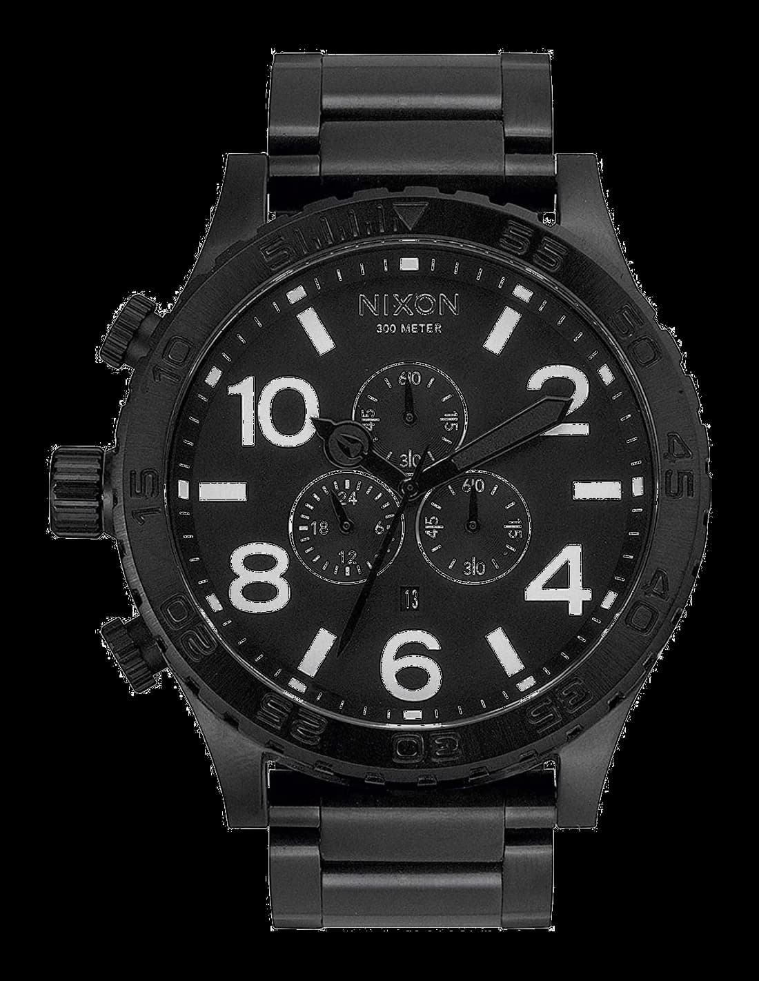Nixon A083-001 montre homme, cadran noir, bracelet acier, style sportif