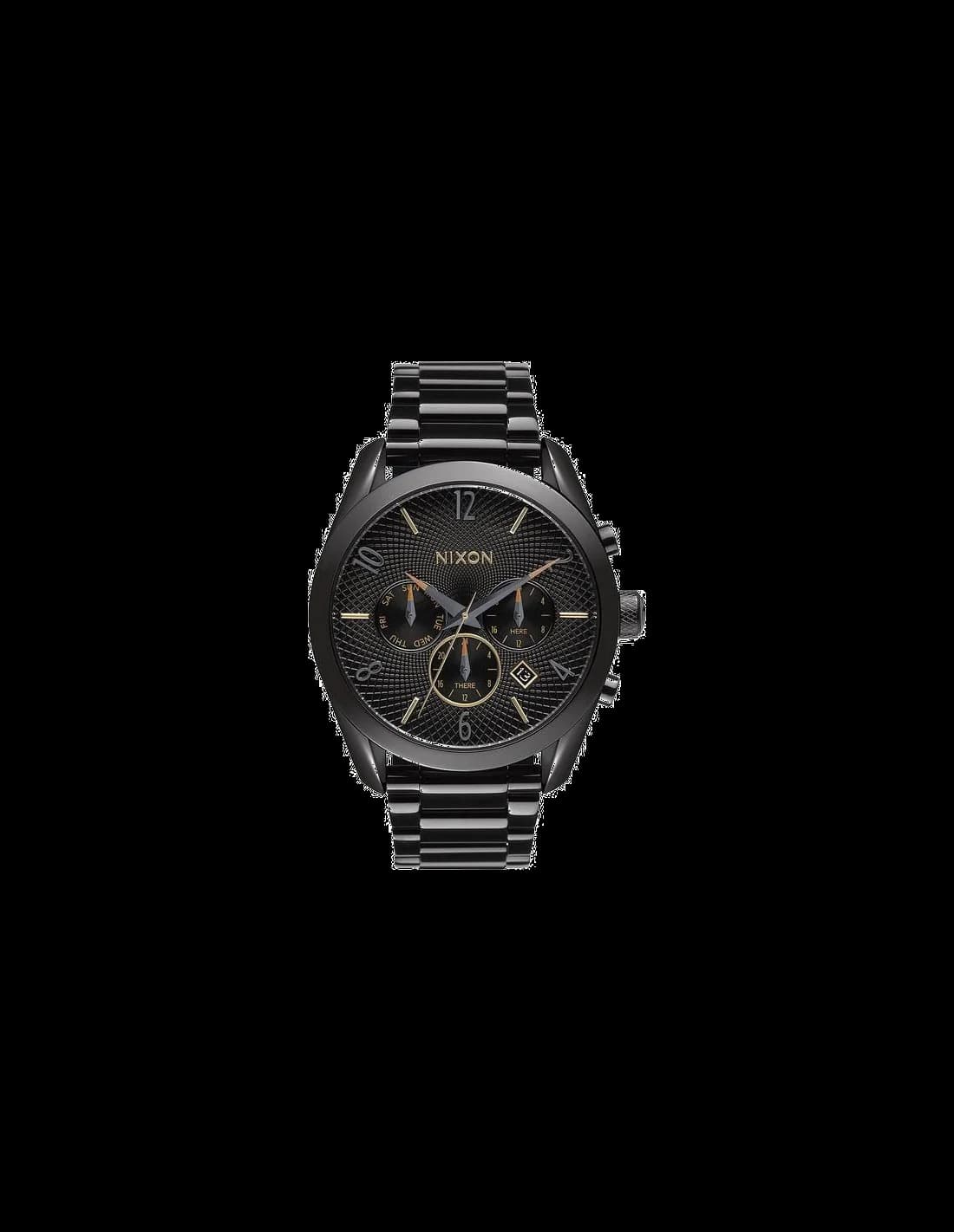 Nixon A366-1616 montre femme, acier noir, maillons féminins