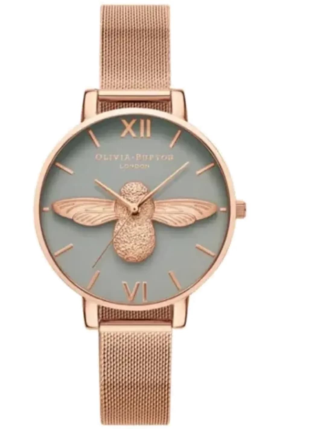 Montre Olivia Burton Abeille 3D OB16EX116 maille milanaise or rose