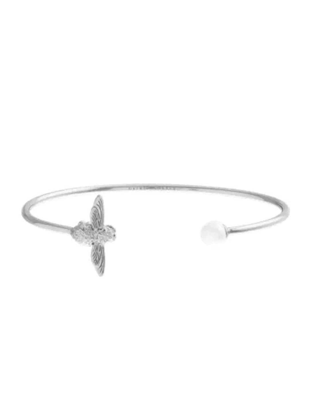 Bracelet Olivia Burton abeille et perle OBJ16AMB38 argenté