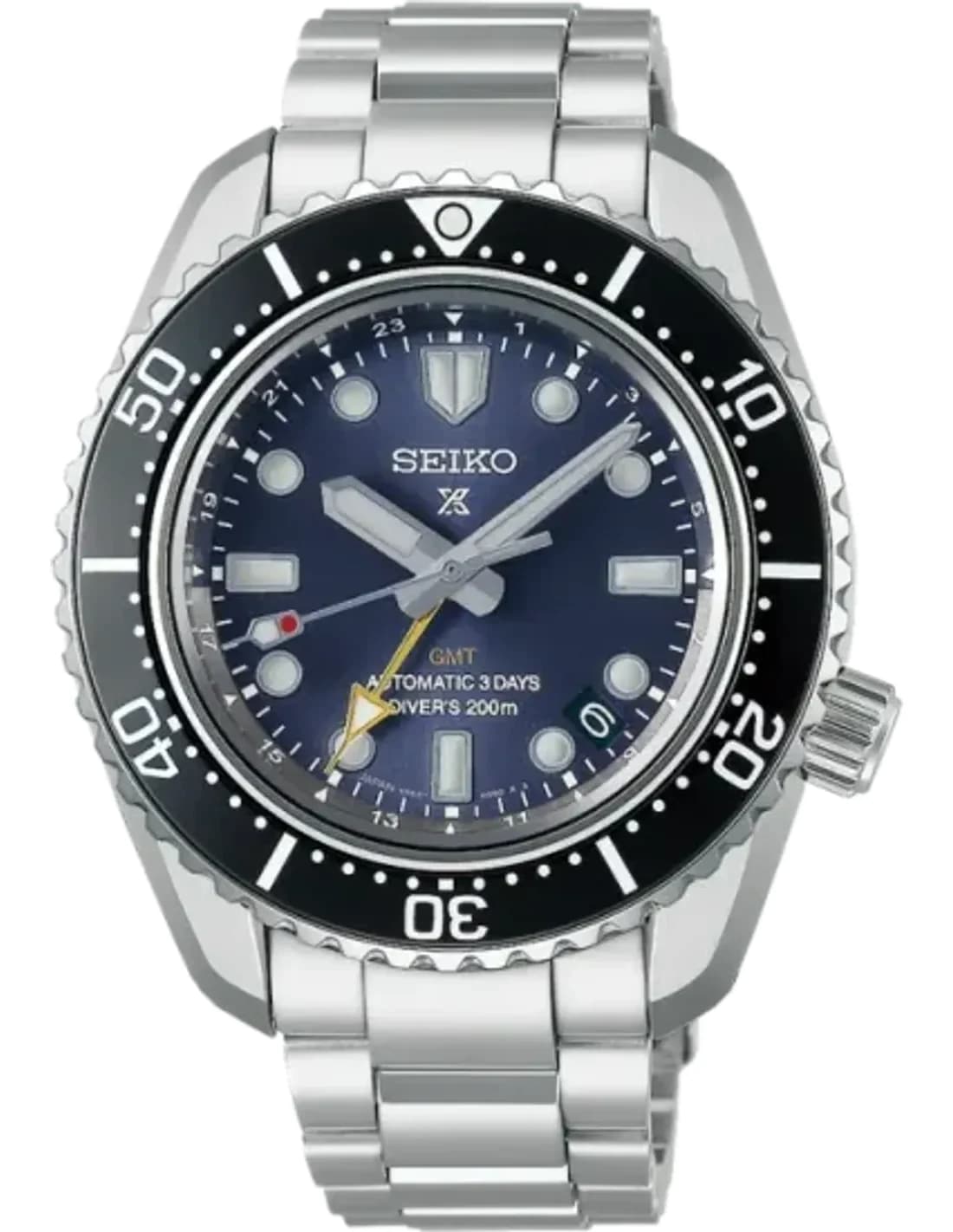 Seiko SBEJ021 montre homme, au cadran bleu profond et bracelet acier