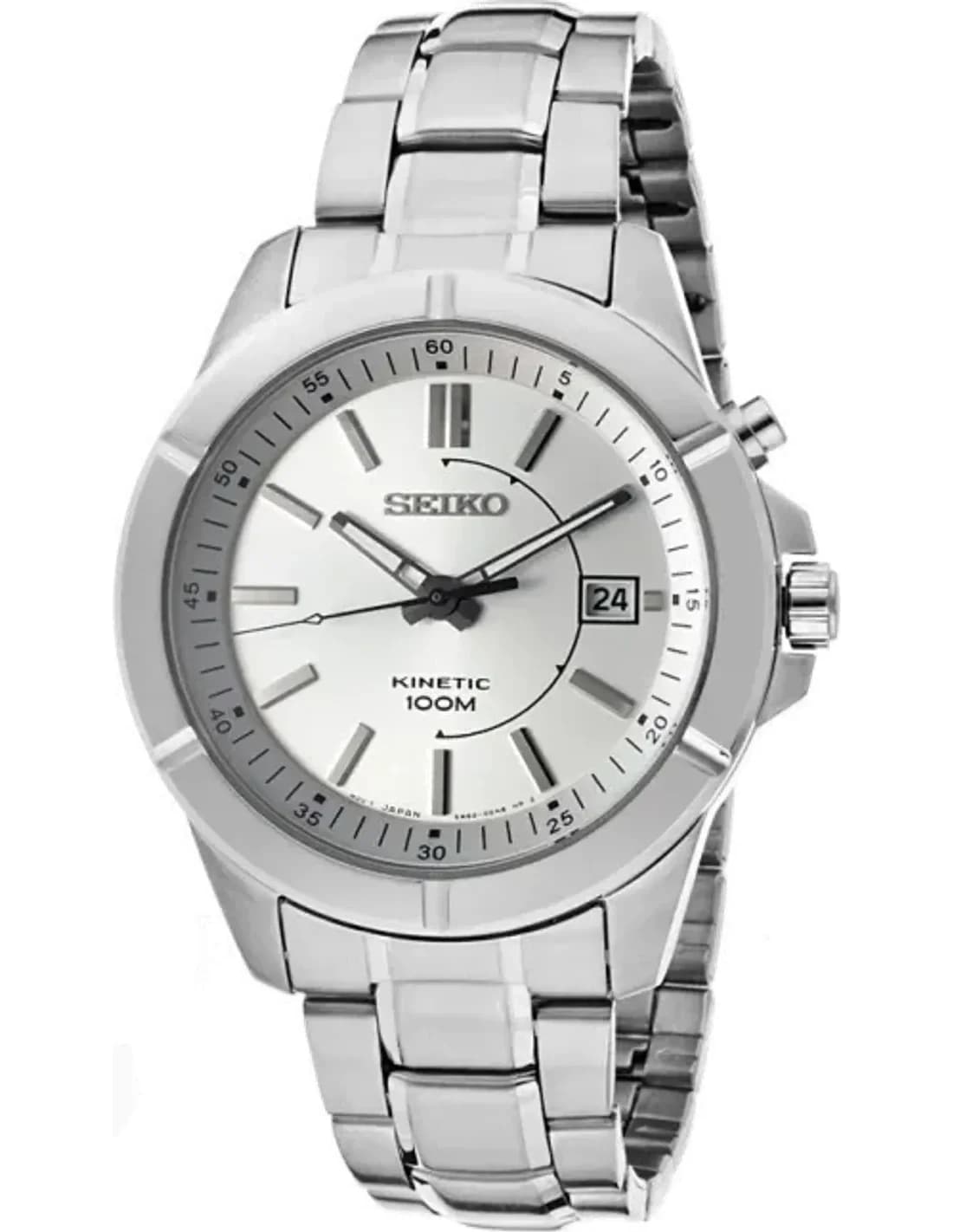 Seiko SKA535 Stainless Steel Watch with Kinetic Technology