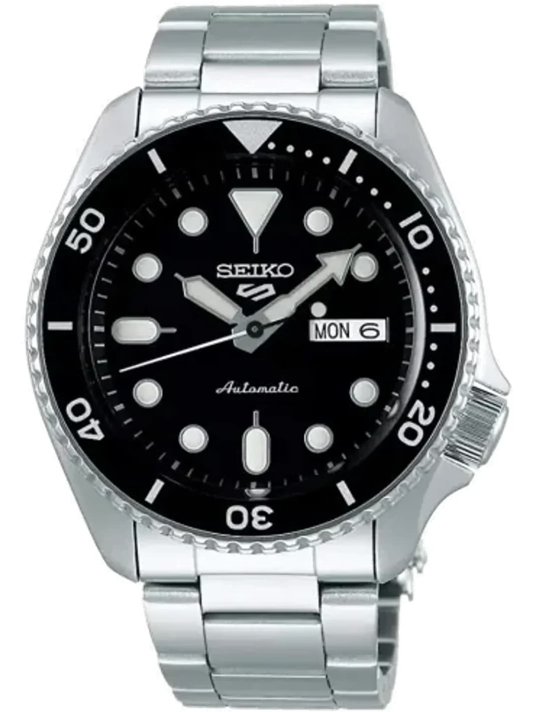Men's Watch Seiko SRPD55K1 Automatic Stainless Steel Black Dial