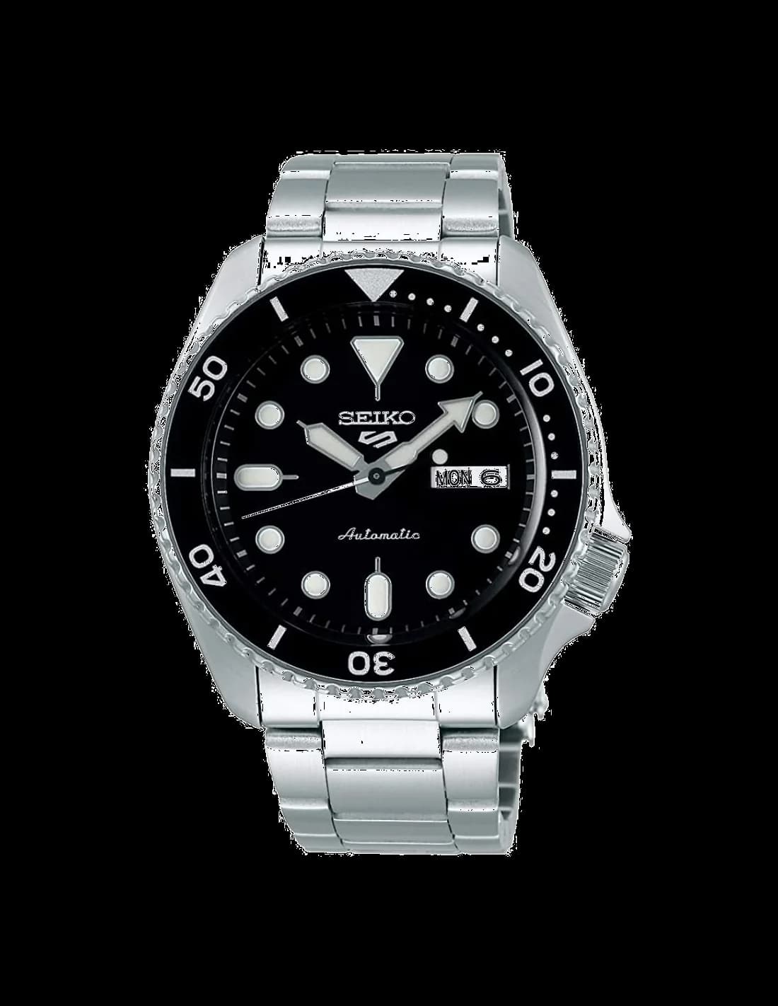 Montre Seiko SRPD55K1 homme cadran noir bracelet acier