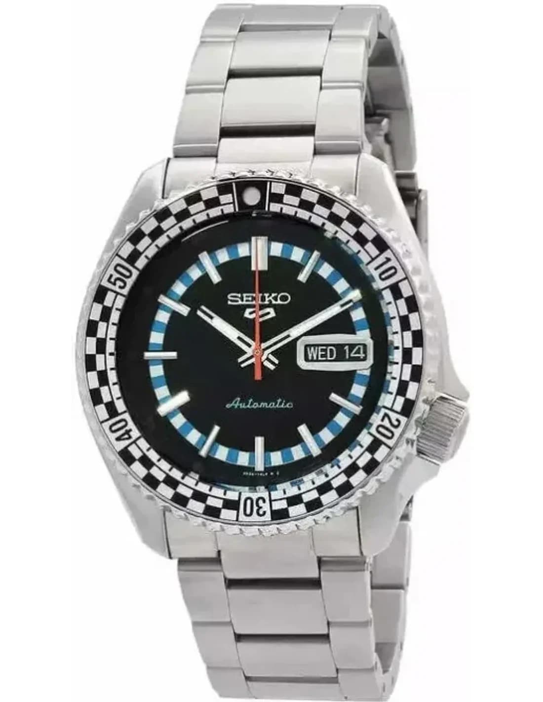 Seiko SRPK67K1 montre homme, automatique cadran noir damier