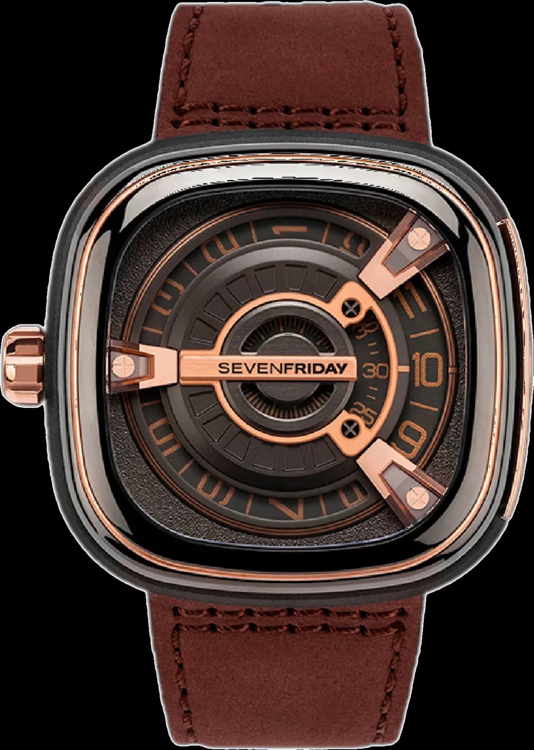 Sevenfriday M2/02 montre homme, cadran, boîtier acier PVD or rose
