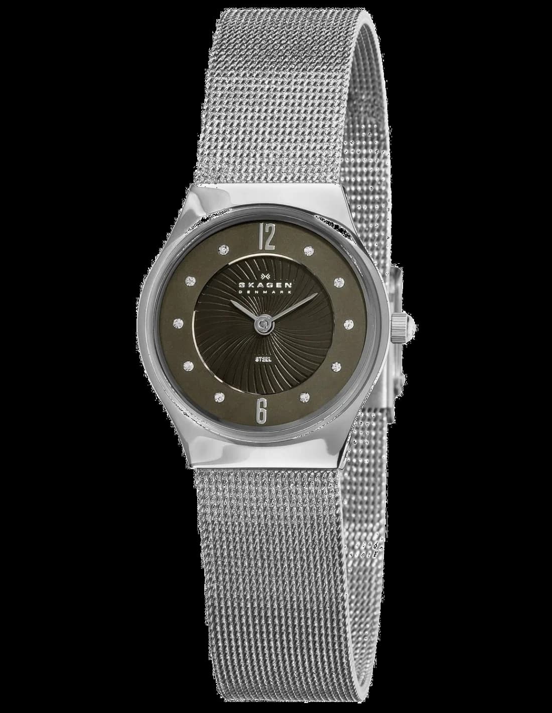 Skagen 233XSSSB1 montre femme, cadran gris, bracelet acier bicolore