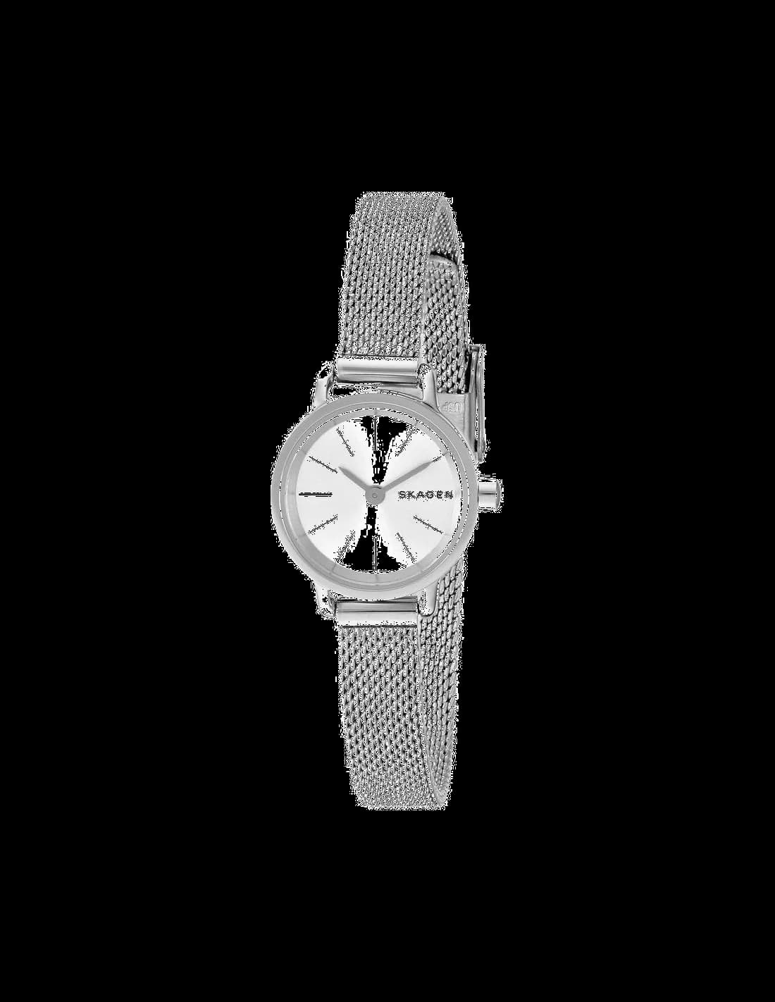 Skagen SKW2379 montre femme, cadran argent, bracelet acier maille milanaise