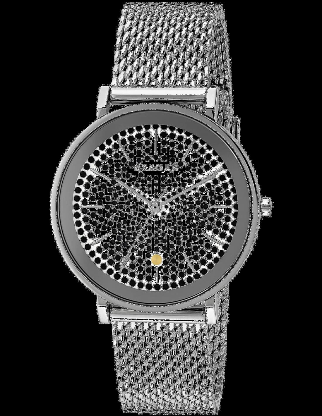 Skagen SKW2446 montre femme, cadran gris, bracelet acier maille milanaise