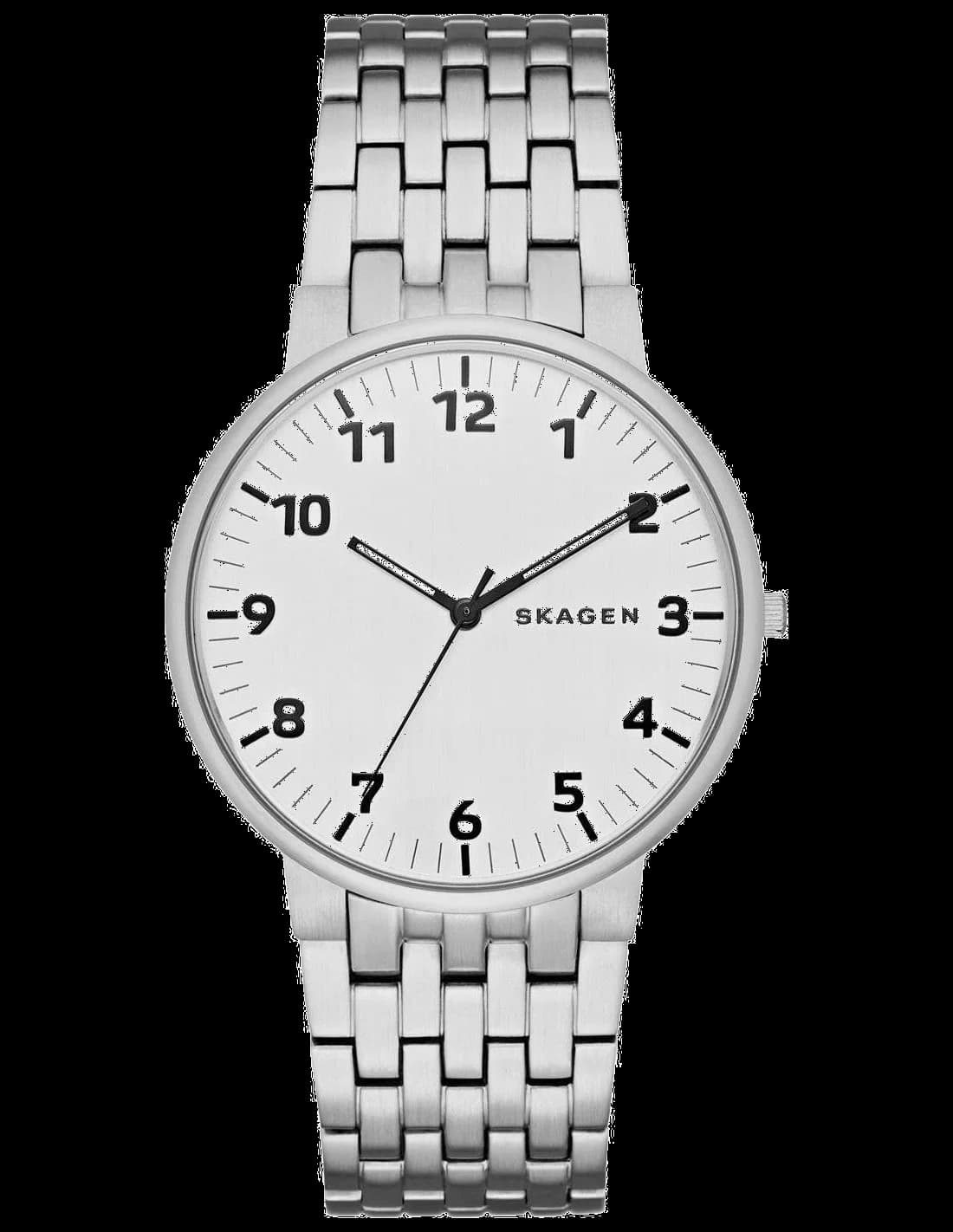 Skagen SKW6200 montre homme, cadran blanc, bracelet acier
