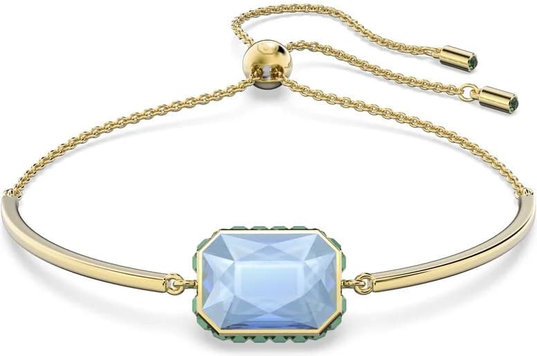 Swarovski 5616643 montre femme, cadran multicolore, bracelet métal doré, style octogone