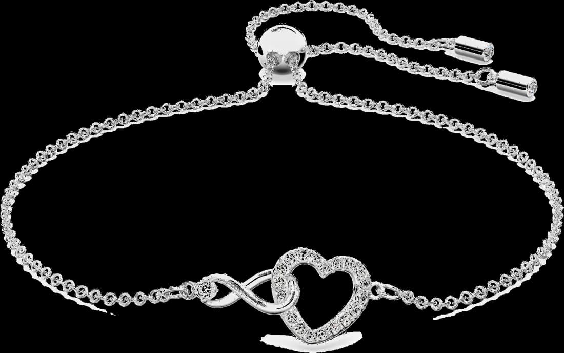 Swarovski 5524421 montre femme, coeur cristal sur chaîne ajustable
