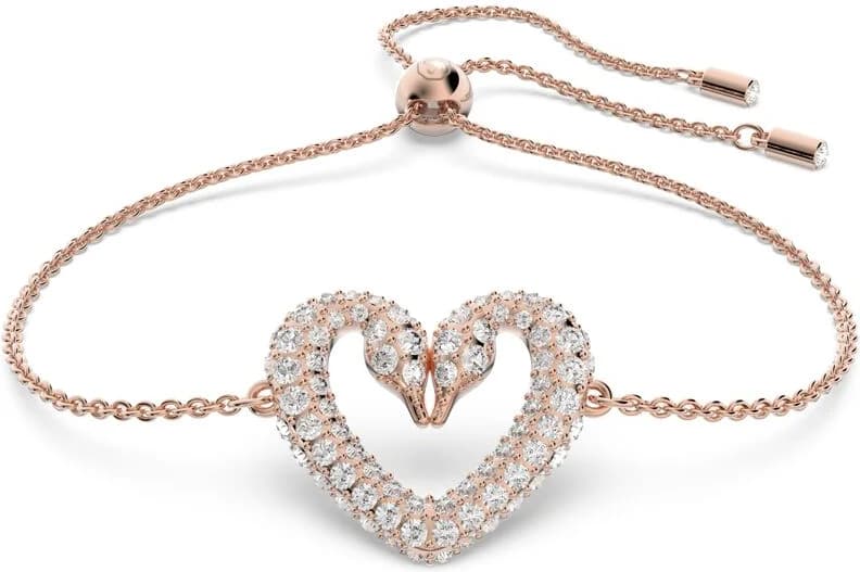 Swarovski 5628658 montre femme, avec coeur blanc scintillant sur bracelet doré