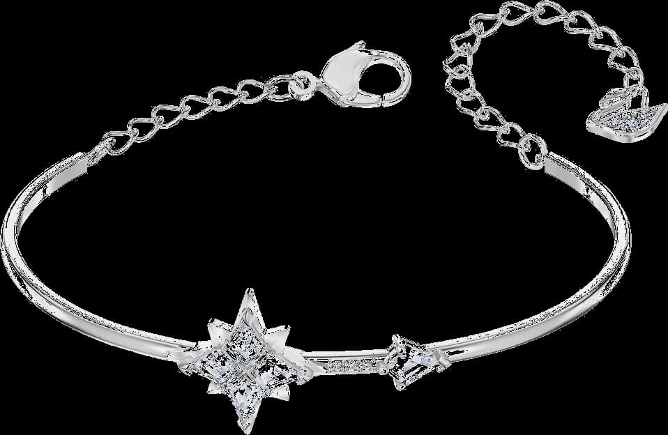 Swarovski 5511401 montre femme, jonc métal argenté cristaux