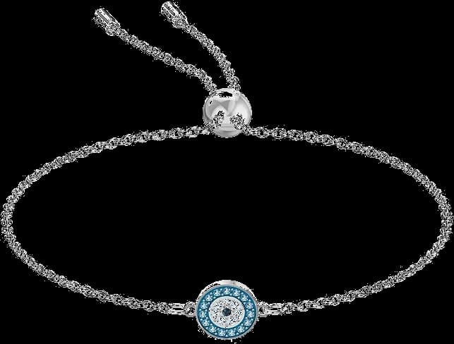 Swarovski 5468920 montre femme, bracelet métal rhodié avec cristaux bleus
