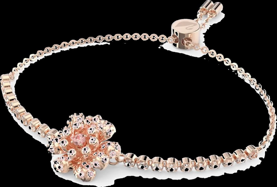 Swarovski 5621144 montre femme, bracelet ajustable cristaux roses métal