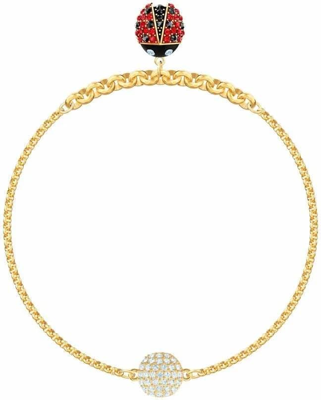 Swarovski 5466832 montre femme, coccinelle cristaux or bracelet