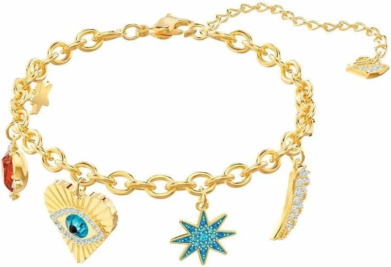 Swarovski 5461796 montre femme, cristaux multicolores sur plaqué or