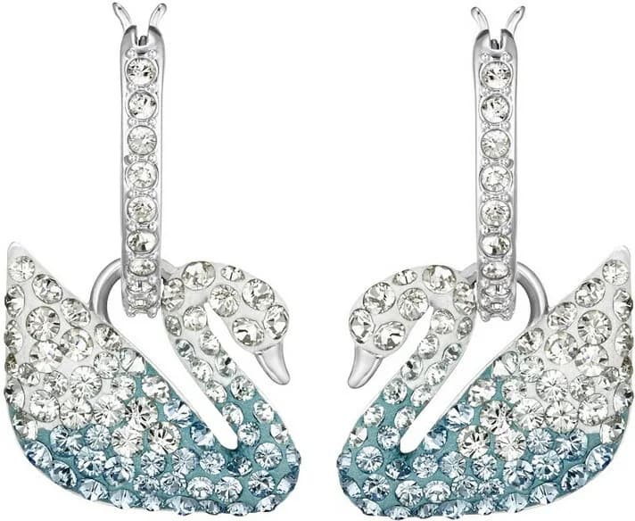 Swarovski 5512577 montre femme, boucles d'oreilles bleues micropavées de cristaux