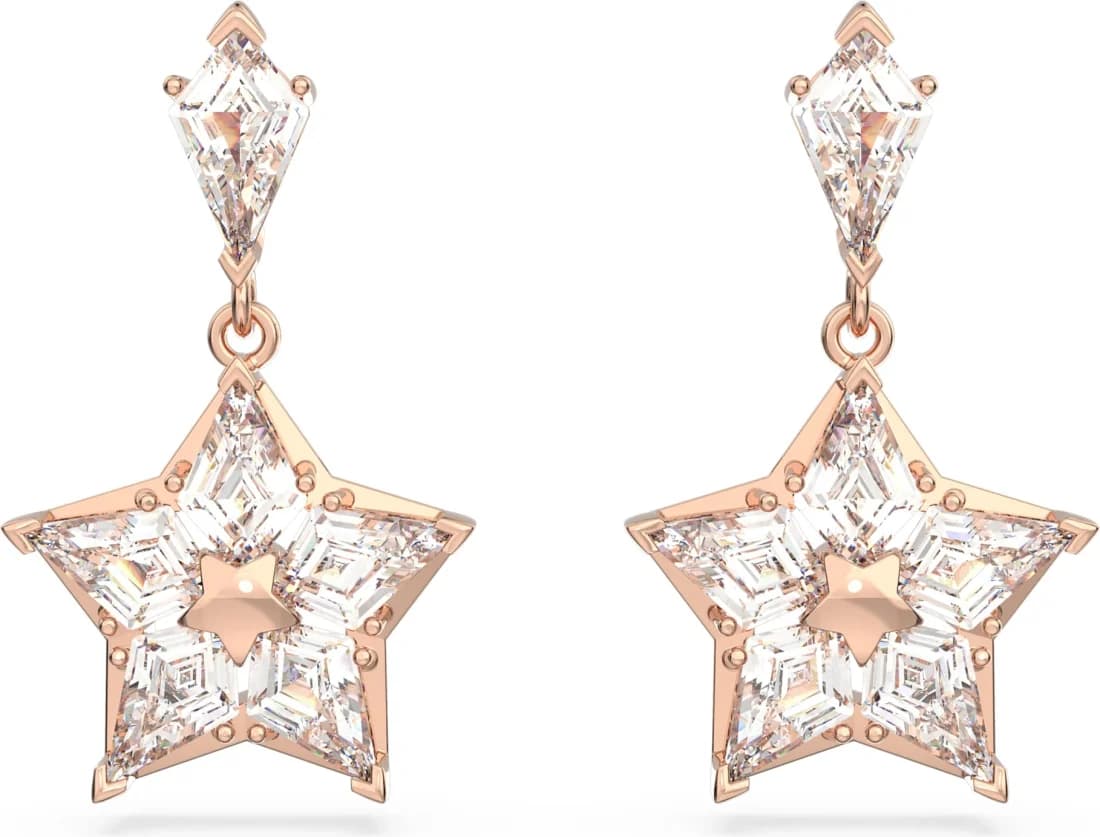 Swarovski 5645466 montre femme, boucles d'oreilles étoiles plaqué or rose